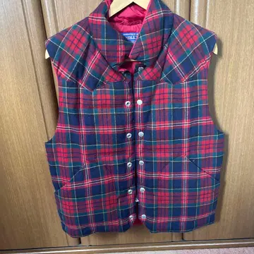 PENDLETON 체크 무늬 울 베스트 M