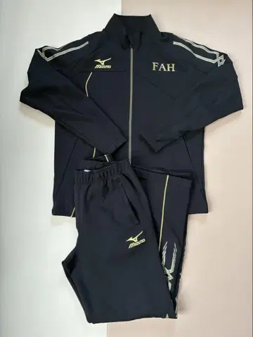 Mizuno 저리 세트 블랙 자수 골드