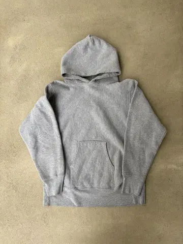 Champion 빨간색 택 그레이 복각 눈 없음 리버스위브 후드티 L