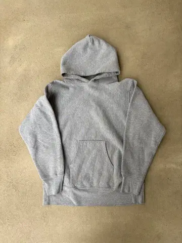 Champion 빨간색 택 그레이 복각 눈 없음 리버스위브 후드티 L