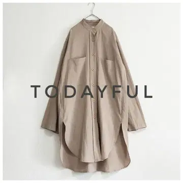 새상품급 TODAYFUL 포켓 롱 셔츠 베이지 FREE