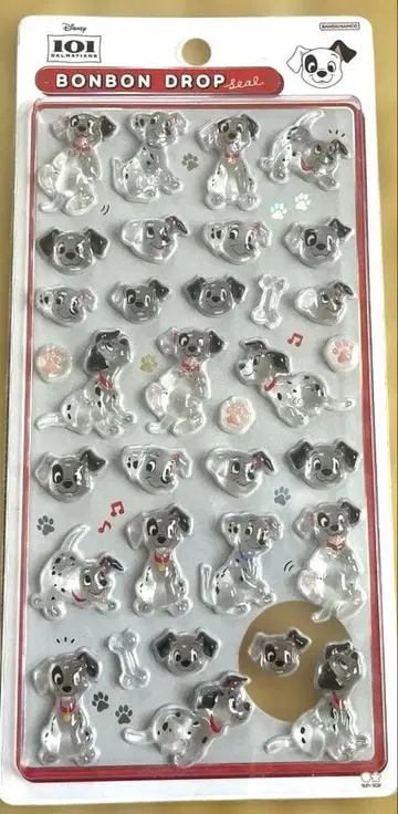 최저가! 미사용 새상품 101마리 강아지 봉봉 드롭씰