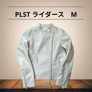 PLST 에코 가죽 라이더 자켓 M