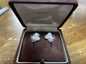 MIKIMOTO 진주 실버 귀찌