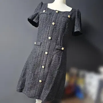 블랙 숏 슬리브 드레스 L 사이즈 미사용 새상품