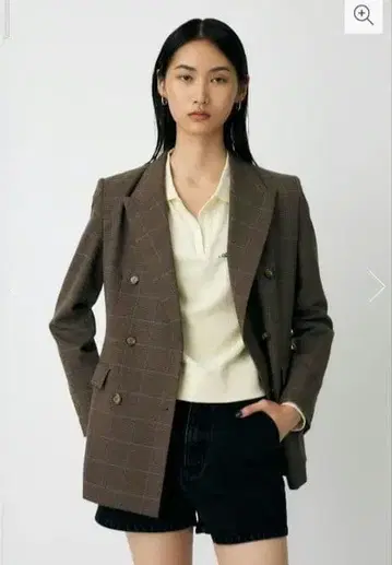 택 포함 미사용 새상품 MOUSSY PLAID FIT 자켓