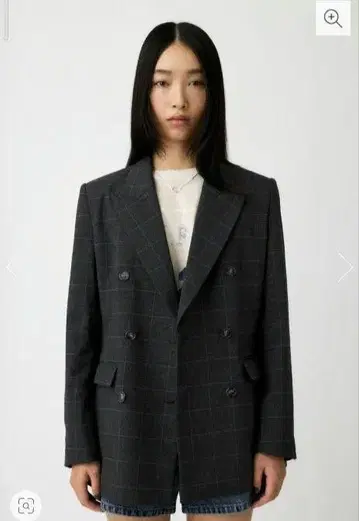 택 포함 미사용 새상품 MOUSSY PLAID FIT 자켓