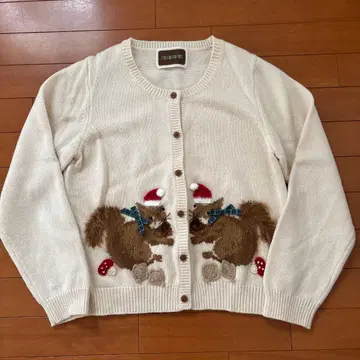 핑크하우스 윈터 포레스트 모티브 가디건