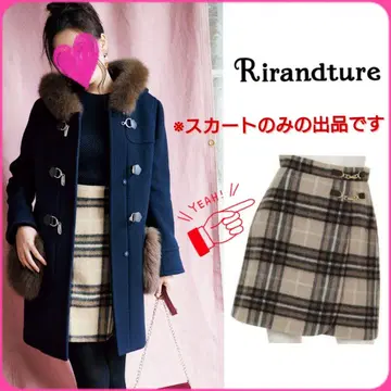 Rirandture 체크 무늬 타이트 스커트