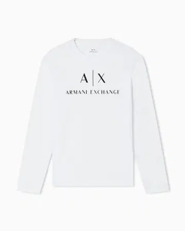 Armani Exchange 로고 긴팔 T셔츠