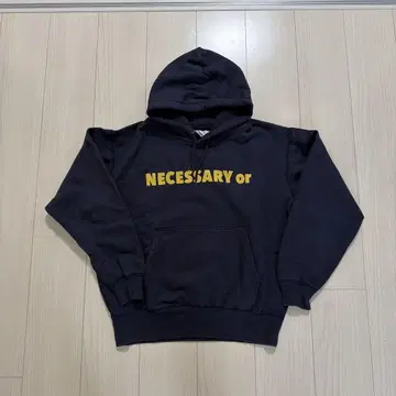 NECESSARY or UNNECESSARY 후드티 L 네이비