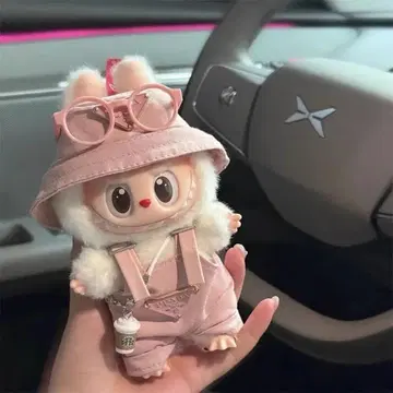 Labubu 라부부 봉제인형 의류 17cm 봉제인형 의류 핑크