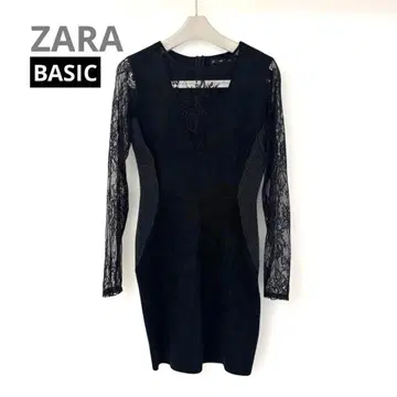 ZARA 블랙 레이스 슬리브 드레스