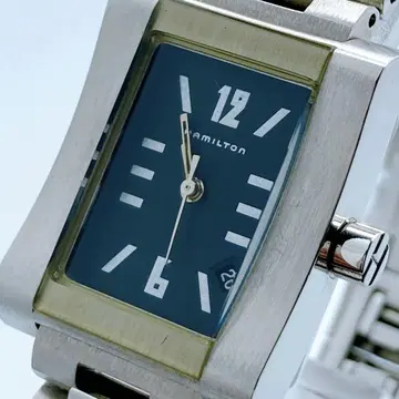 500 해밀턴 그래머시 000003 데이트 스퀘어 손목시계 레어