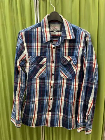 AVIREX USA 아비렉스 체크 무늬 플란넬 셔츠 L