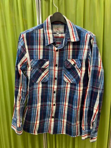 AVIREX USA 아비렉스 체크 무늬 플란넬 셔츠 L