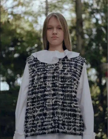 새상품급 TWEED VEST OHGA 트위드 베스트
