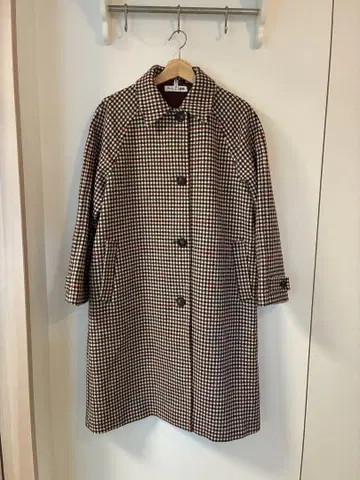 UNIQLO JW ANDERSON 체크 무늬 롱 코트