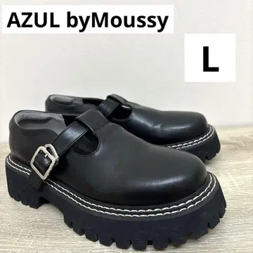 AZUL byMoussy 통굽 로퍼 슬립온 블랙 L 사이즈