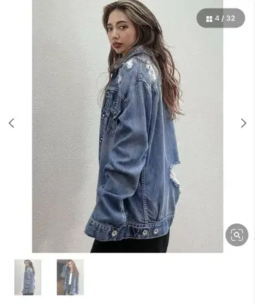 [ 완판템 ] GYDA Fit Me Denim 데미지 데님 자켓