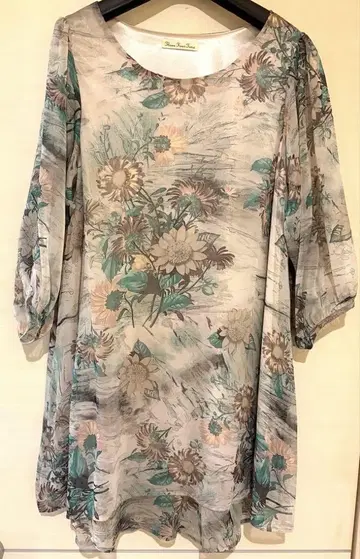 Three Four Time 쓰리포타임 튜닉 원피스 꽃무늬