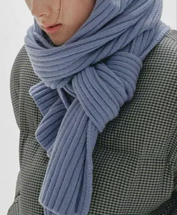 TODAYFUL Rib Knit Muffler 아이스 블루