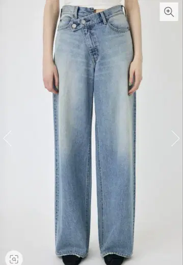 moussy 크로스 허리 와이드 스트레이트