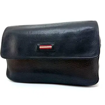 BALLY 클러치백 세컨드 백 가죽 빨강 흰색 라인 로고 참