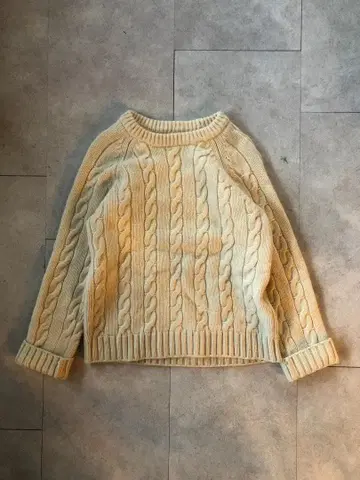 MHL. 케이블 니트 스웨터 M 크림