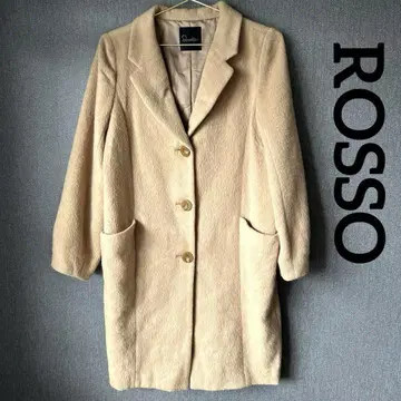 알파카 울 Rosso 베이지 체스터 코트 어반 리서치