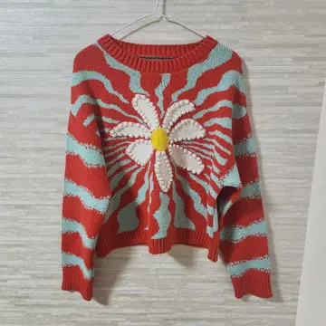 ZARA 자라 플라워 자카드 니트 스웨터