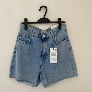 ZARA 숏팬츠 38 라이트 블루 데님