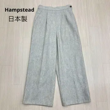 Hampstead 햄프스테드 턱 트위드 울 와이드 팬츠 일본제