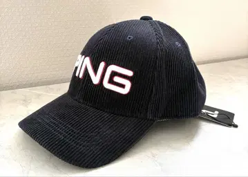 PING 울 코듀로이 캡 골프 네이비