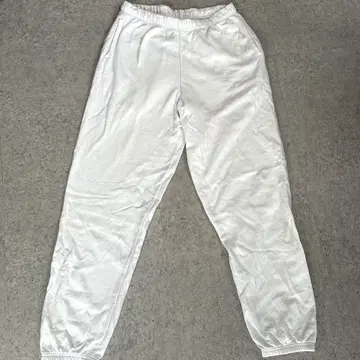 화이트 2XL 조거 팬츠