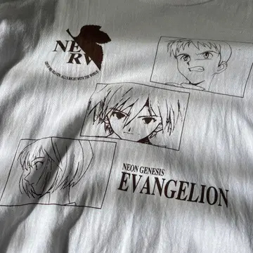 신세기 에반게리온 T셔츠 화이트