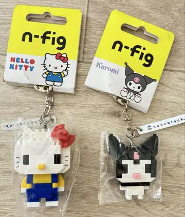 n-fig 헬로키티 쿠로미 키링 산리오 나노블록