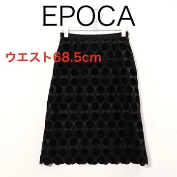 H3082 에포카 도트 무늬 레이스 무릎 기장 타이트 스커트