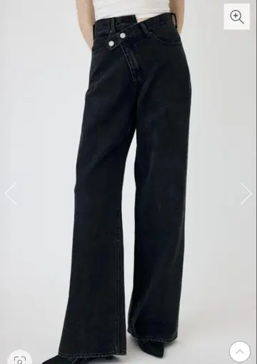 moussy 크로스 허리 와이드 스트레이트