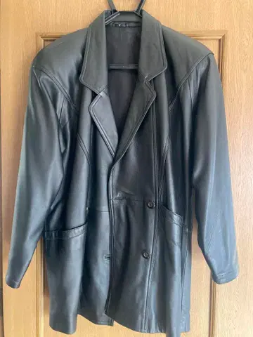 가죽 자켓 더블 양가죽 블랙 어깨 패드 포함