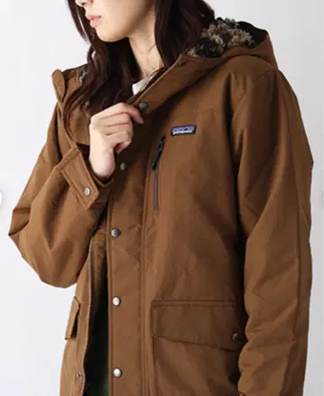 patagonia 브라운 후드 부착 자켓