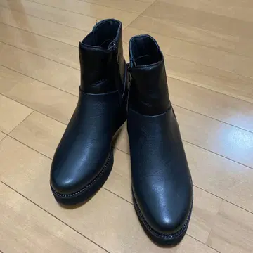 블랙 사이드 고어 부츠 천연 가죽
