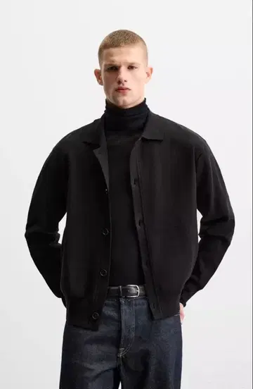 택 포함 새상품 ZARA 릴랙스 핏 니트 셔츠 L