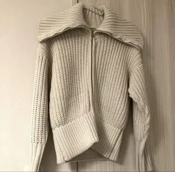 니트 가디건 세일러 ZARA 자라 지퍼 지퍼