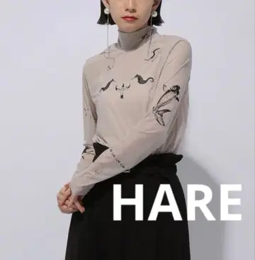 [ CHiNPAN x HARE ] 2WAY 아트 상의 시어 탑 HARE