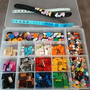 8 LEGO 작은 타일, 밴딩 부품 묶음 판매 수납 케이스 포함