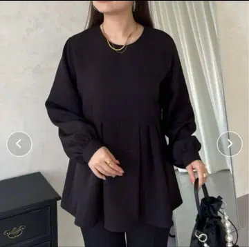 10월 말까지 프로즈베일 페플럼 블라우스 블랙