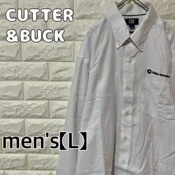 [커터앤벅] 자수 긴팔 셔츠 [남성용 L] 화이트 G80