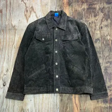 90s Georgia 스웨이드 가죽 트래커 자켓 VINTAGE