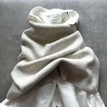 새상품급 APstudio 캐시미어 혼방 니트 케이프 넥 워머 리브 편직